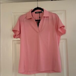 RLX Pink Scalloped Polo Shirt